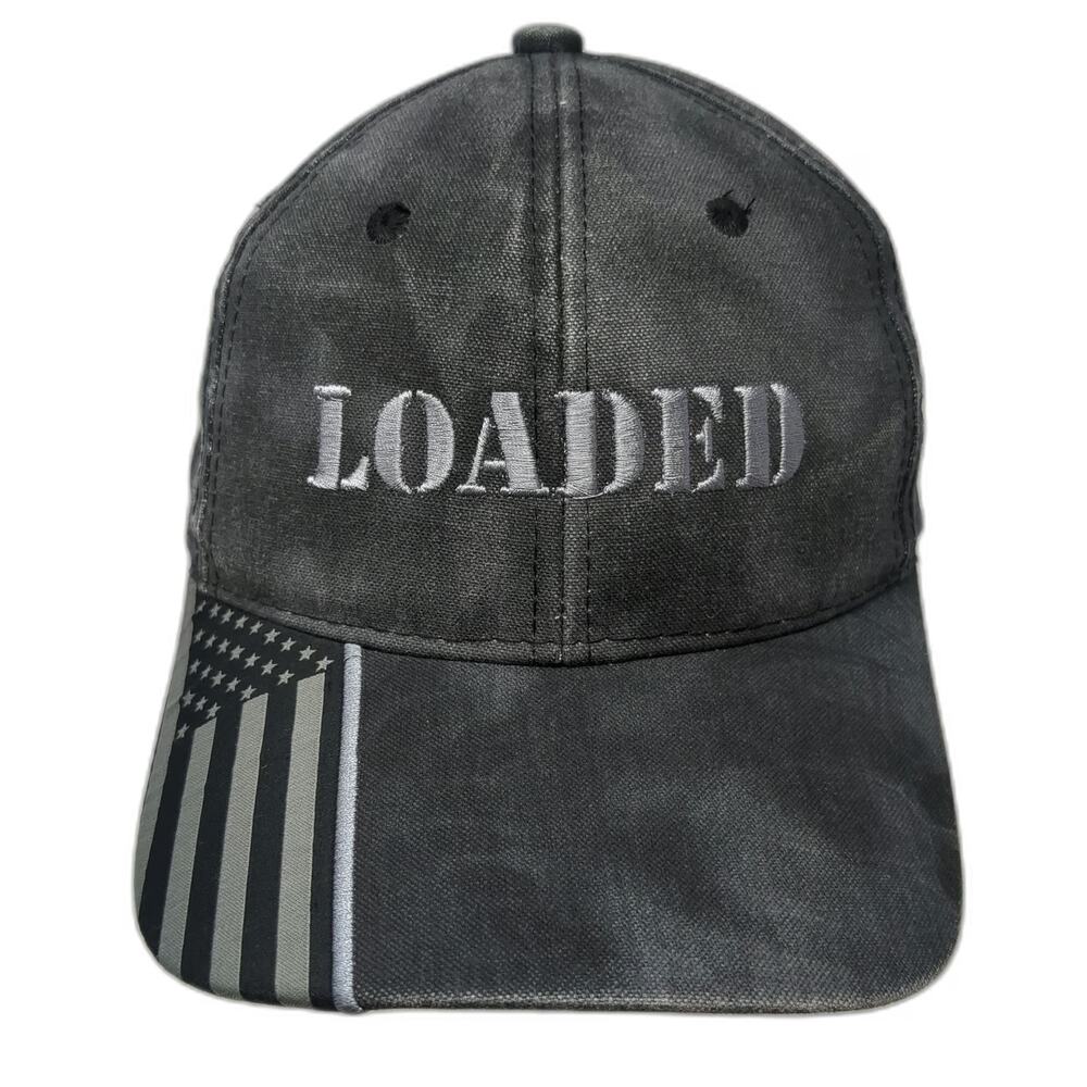 Kryptek Baseball Cap Gray One Size Loaded US Flag Typhon Camo Slideback Hat